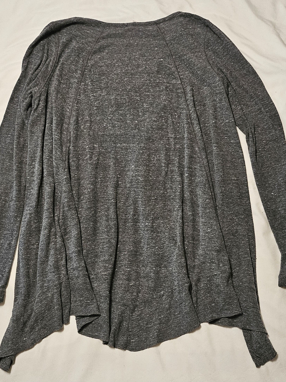 We The Free Charcoal Gray Oversized Long Sleeve V Neck Relaxed Casual Tunic Top - Picture 6 of 6